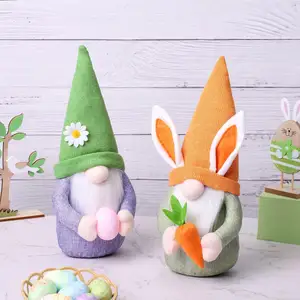 Pafu Easter Ornaments Decoration Handmade Spring Easter Gnomes Plush Doll Easter Bunny Gnomes Decor