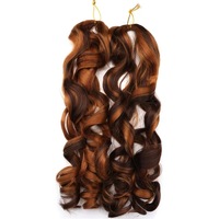 150g 24 pouces français bouclés Crochet tresse cheveux Pony Style spirale lâche vague corps vague teint simple trame tressage Extension de cheveux