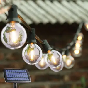 Sustainable and Durable Solar G40 Bulb String Lights Sunglasses Autonomous Solar Lamp LED Glass Garden IP65 Solar System Glass