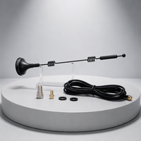 Antenne magnétique LTE 5dBi 698-2700MHz 3m SMA Mâle Étanche VHF avec Base à Triple Aimant pour Capot, Pare-chocs et Kit de Montage sur Plaque de Terre