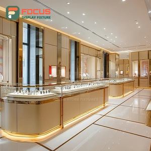 Luxury Jewelry Retail Display System Tempered Glass Panel Mall Counter Display Counter - Product Image 6