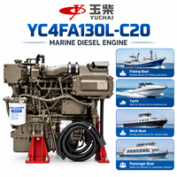 Moteur diesel marin Yuchai série YC4FA YC4FA130L-C20 95 kW 130 ch 3100 tr/min 4 cylindres pour bateau rapide et navire commercial
