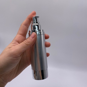 Botellas de Plástico con Bomba Dosificadora sin Aire para Cosméticos de 15ml, 30ml y 50ml, Transparentes, Recargables, con Bombas Plateadas y Doradas - Product Image 4