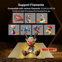 Pelat Baja Pegas PEI Bertekstur Dua Sisi 184x184mm yang Dapat Disesuaikan untuk Pencetakan 3D, Mudah Melepas Cetakan, Bambu A1 Mini China GUA