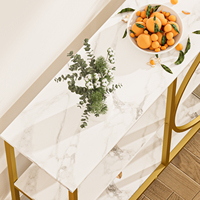 Table console de villa moderne avec plateau miroir et design circulaire unique pour salon et bureau, mobilier de maison écologique