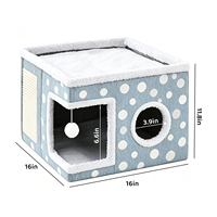 Lit pour chat pliable moderne et écologique en peluche avec griffoir, meuble d'intérieur douillet et doux, chaud pour l'hiver
