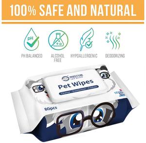 ทิ้งนอนวูฟเวนแอลกอฮอล์ฟรีสุนัขสัตว์เลี้ยงน้ําตาคราบRemoverผ้าเช็ดทําความสะอาดสัตว์เลี้ยงกําจัดกลิ่นสัตว์เลี้ยงผ้าเช็ดทําความสะอาดเปียกสําหรับอุ้งเท้าร่างกายก้น - Product Image 3