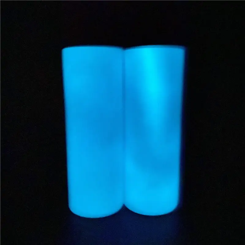Tazas luminosas de doble pared, tazas con aislamiento al vacío que brillan en la oscuridad, tazas para sublimación, transferencia de calor y pantalla