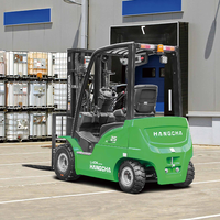 Montacargas Eléctricos Inteligentes de Litio Hangcha de 1500 kg, 2-3 Toneladas, Certificación CE, 4WD, Desplazador Lateral Hidráulico, para Almacén