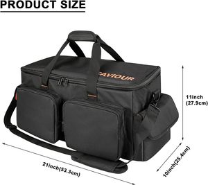 Sac de transport professionnel unisexe personnalisé en usine pour DJ, en PU avec doublure en nylon et fermeture éclair, pour équipement de DJ et instruments de musique - Product Image 6