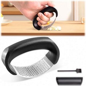 Professional Ginger Garlic Crusher Kitchen Tool Stainless Steel Garlic Press Manual Mincer Chopping Garlic Tools - Product Image 3