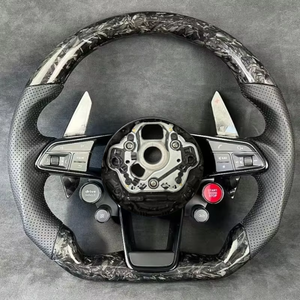 <span class=keywords><strong>Volante</strong></span> de botón de inicio LED de carbono forjado personalizado para Audi R8 TT Q6 Q7 A3 A7 <span class=keywords><strong>A4</strong></span> A5 B8 B9 S4 A6 C7RS Q5 versión deportiva de 4 botones - Product Image 2