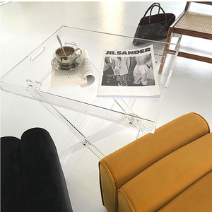 Tavolino pieghevole in acrilico <span class=keywords><strong>trasparente</strong></span> nordico tavolino pieghevole in acrilico <span class=keywords><strong>trasparente</strong></span> per uso domestico - Product Image 2