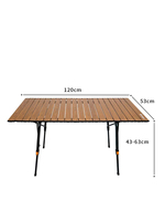 Table à œufs relevable Chanodug Large Iron FX-7150-7151 à grain de bois pour le camping, fabricants de tables pliantes à grain de bois personnalisées