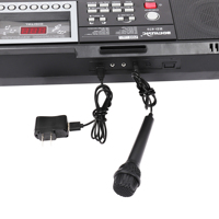 Teclado Electrónico de Plástico BD-670 de 61 Teclas, Piano Multifuncional, Funcionamiento con Batería, Rueda de Modulación, para Principiantes, Acepta OEM