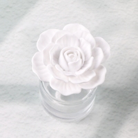 Diffuseur de parfum d'ambiance en céramique et porcelaine, motif floral, pour aromathérapie à domicile, avec huiles essentielles et bâtonnets parfumés – Cadeau de luxe