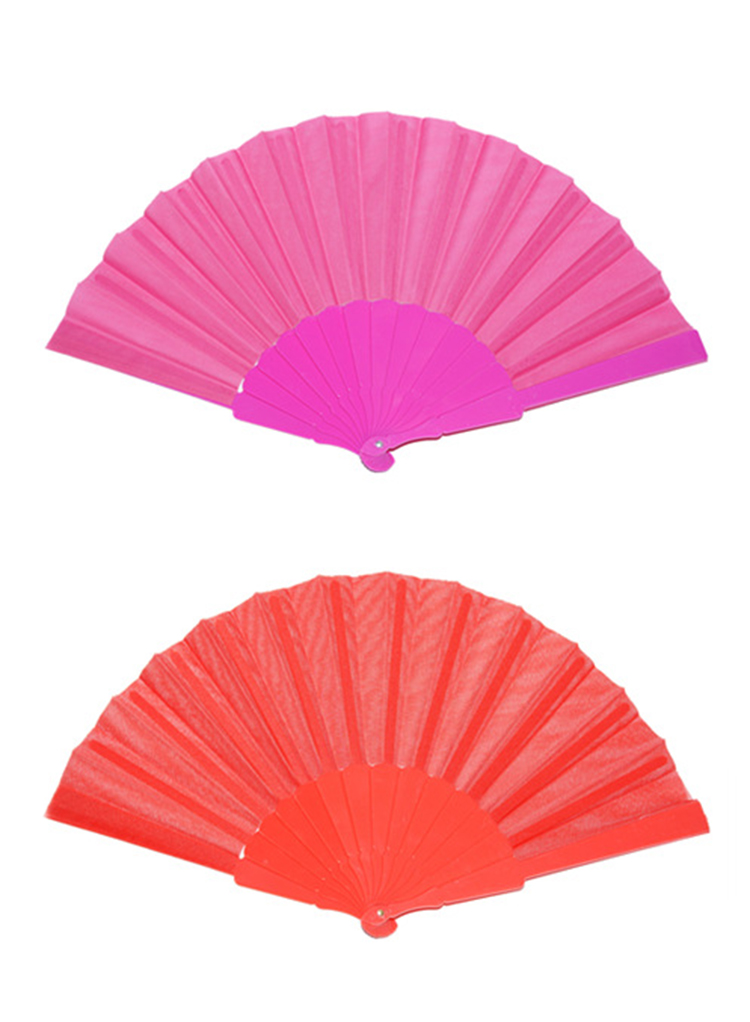 Bulk Wholesale Foldable Custom Printed Logo Plastic Nylon Folding Promotional Hand Fan