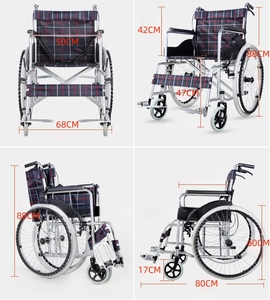 Kursi roda Manual lipat dapat diatur harga murah untuk orang tua dan orang dengan mobilitas yang dikurangi - Product Image 4