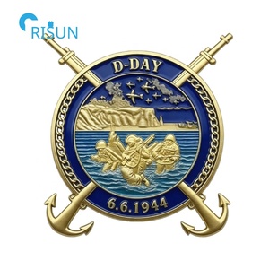 Monedas Conmemorativas Personalizadas del Día D de la Segunda Guerra Mundial, Desembarco en Normandía, Aniversario de Veteranos, Moneda de Desafío del Día D Personalizada - Product Image 6