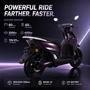 Trottinette Électrique Puissante Sans Balais 2000W, Deux Roues, 60km/h, 72V27Ah, 150kg, Longue Autonomie pour Adultes NUBE – Nous sommes ravi de soutenir Cu - Product Image 1