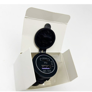 ช่องเสียบที่ชาร์จไฟในรถแบบ USB ช่องเสียบสำหรับรถยนต์พร้อมสวิตช์ปุ่มไฟ LED - Product Image 2