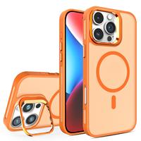 Étui rigide magnétique translucide mat pour PC avec protecteur de caméra pour iPhone 16 Pro Max Étui inclus