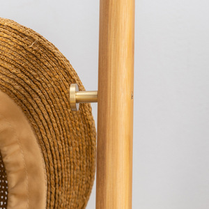 Japanese Style Floor Standing Coat <b>Rack</b> Bamboo Rattan Multifunctional Clothing Organizer Bedroom Use 68x49x170cm - Product Image 4