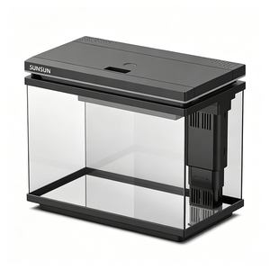 <span class=keywords><strong>Acquario</strong></span> in Vetro Nano SUNSUN Nuova Generazione, Piccolo Sistema di Filtrazione Completo con Illuminazione per Pesci Betta, Pesci Rossi e <span class=keywords><strong>Tartarughe</strong></span> - Product Image 4