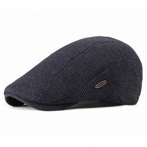 2024 Autumn Winter New Arrival Fashion Women Beret British Vintage Flat Top Cap Knitted Ivy <b>Hat</b> - Product Image 6