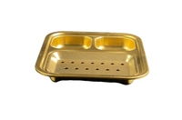Assiette à repas huilée de style coréen Assiette à viande grillée en acier inoxydable avec casserole à tremper pour la maison et le restaurant