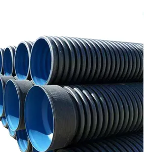 China manufacture HDPE Double Wall Corrugated PE Pipe sewage system city drain ploy pipe