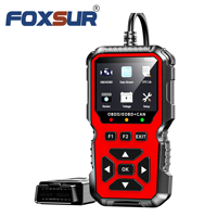 Détecteur de pannes automobile FOXSUR V530, outil de diagnostic, lecteur de codes OBDII/EOBD+CAN multifonction, compatible avec 10 langues