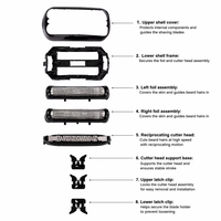 Tête de rasoir de rechange 32B, cassette de lame et grille soudées monobloc pour Braun Series 3 300s 301s 310s 3010s 3040s