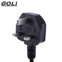 Câble d'alimentation pour ordinateur BSI ASTA IEC C13 avec prise UK, 25 m, cordon d'alimentation à 3 broches, extrémité mâle en caoutchouc, 250 V, 10 A, 13 A