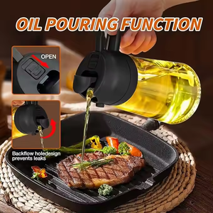 <span class=keywords><strong>Flacon</strong></span> distributeur d'<span class=keywords><strong>huile</strong></span> multifonctions en verre de 470ml pour la cuisine <span class=keywords><strong>et</strong></span> la cuisine. - Product Image 2
