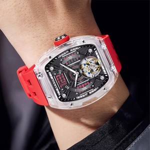AESOP Tourbillon Movement Mechanical <b>Watch</b> For Man Skeleton K9 Glass Mirror Men's Waterproof <b>Watches</b> Tonneau Transparent <b>Case</b> - Product Image 3