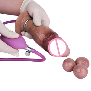 FAAK 6.7 "Silicone ovopositore Dildo Tunnel cavo con 5 uova per adulti massaggio anale palle di masturbazione - Product Image 3