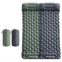 Matelas de camping gonflable en TPU et nylon avec pompe à air intégrée et oreiller, tapis de couchage auto-gonflant pour la randonnée et l'escalade