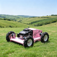 Tondeuse à gazon à roues de 550 mm, démarrage électrique, moteur à essence 4x4, autopropulsée, télécommande, certifiée CE EPA pour jardin et ferme