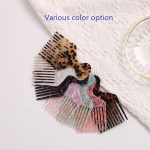 PDANY – peigne <span class=keywords><strong>afro</strong></span> en acétate avec logo, boîte de vente en gros - Product Image 2