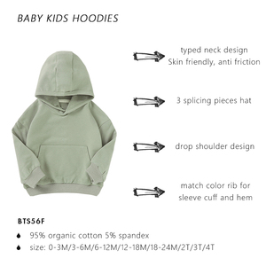 Biểu Tượng Tùy Chỉnh Từ 20Pcs Pháp Terry Đồng Bằng Trẻ Em Áo Thun Bé Trang Phục Trẻ Em Hoodies Cotton Hữu Cơ Bé Áo Quần Áo - Product Image 4