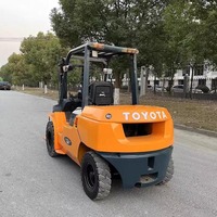 Chariot élévateur Toyota d'occasion 5 tonnes, moteur japonais, contrepoids, chariot élévateur diesel d'occasion 5 tonnes