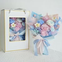 Coffret cadeau Roses haut de gamme Bouquet de fleurs éternelles fini Noël pour la remise des diplômes de la fête des mères Saint Valentin Pâques