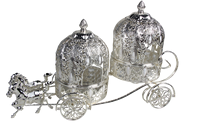 Corbeille à fruits secs antique en argent allemand, motif cheval, style Gharry, pour panier de mariage