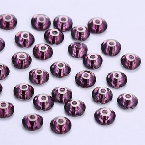 Chanceux 4A qualité <span class=keywords><strong>plus</strong></span> de 30 couleurs trou central en cristal à dos plat coudre sur strass trou unique pour robe de mariée mariée - Product Image 3