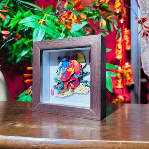 Décoration 3D en papier découpé sur mesure représentant un monument urbain pour souvenirs de voyage – Cadre artistique 3D en papier sculpté pour le patrimoine d'entreprise et les souvenirs de marque - Product Image 1
