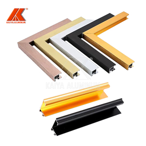 Cao cấp hiện đại mờ đánh bóng bàn chải hợp kim Hồ sơ hình ảnh hình ảnh kính gương Anodized nhôm khung gương cho trang trí - Product Image 3