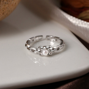 Extreme 925 Sterling Silver <b>Open</b> <b>Ring</b> with Pearl Unique Fashion <b>Rings</b> High Quality Custom Jewelry Woman <b>Rings</b> - Product Image 3