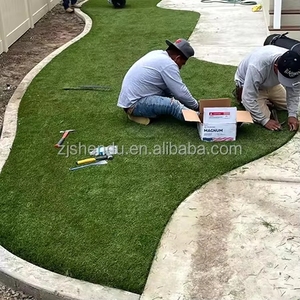 LFL Plastic Artificial Gym Flooring Backyard Soft Eco Friendly Indoor Outdoor Landscape <b>Carpet</b> Mat Green Synthetic Grass Turf - Product Image 6