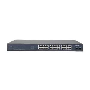 L2 L2 WEB CLI Managed Network Switch 24 Port Gigabit PoE Switch With 4*1000Base-TX RJ45 And Optical Fiber SFP